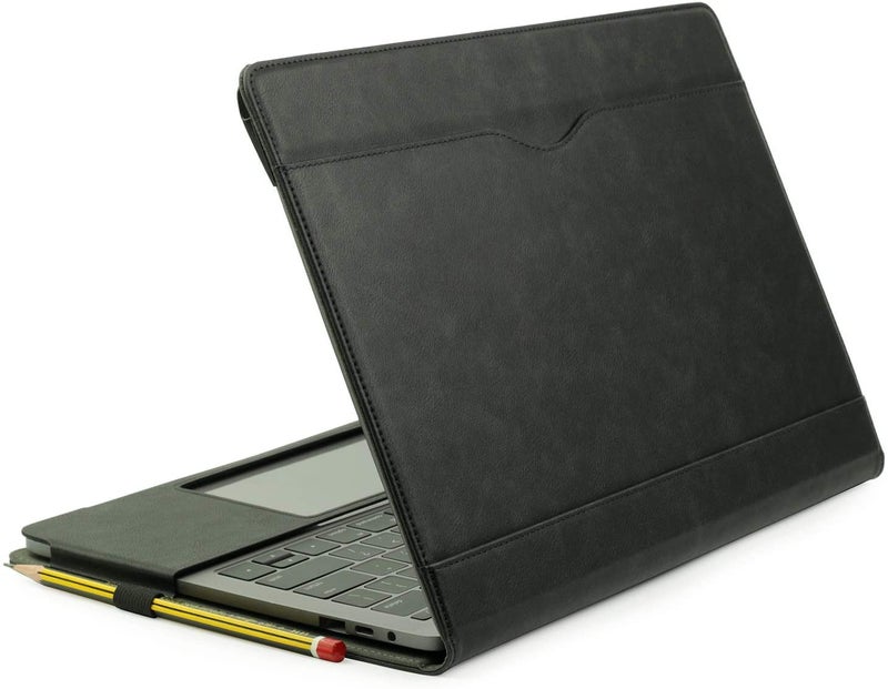 MOCA Leather Case Sleeve Compatible with MacBook Pro 13 Inch 2016-2021 (A1989 A1706 A1708 A2159 A2289 A2251 A2338) Laptop Sleeve Protective Folio Book Cover (New MacBook Pro 13, Black) - Image 2