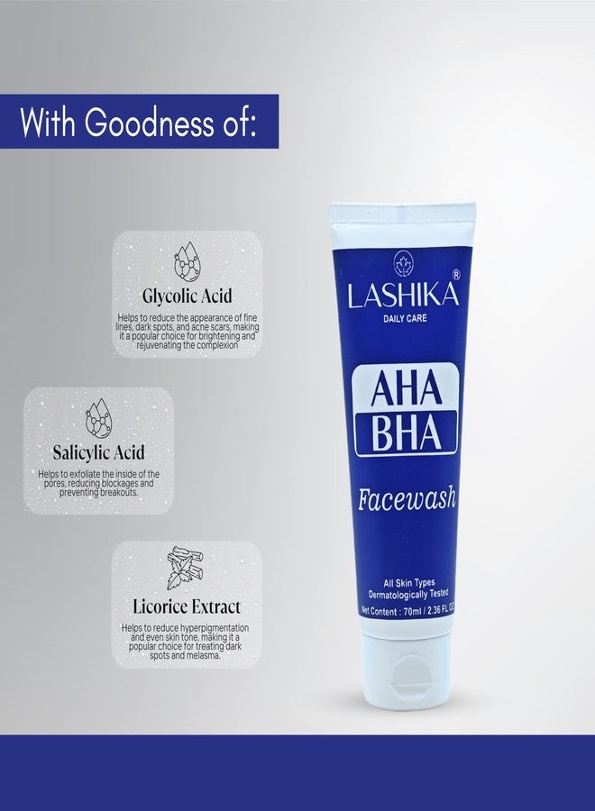 LASHIKA Daily Care AHA BHA Facewash | With Goodness of Glycolic Acid, Salicylic Acid & Licorice Extract | Provides Hydration & Reinforces | All Skin Type - 70ML - Image 5