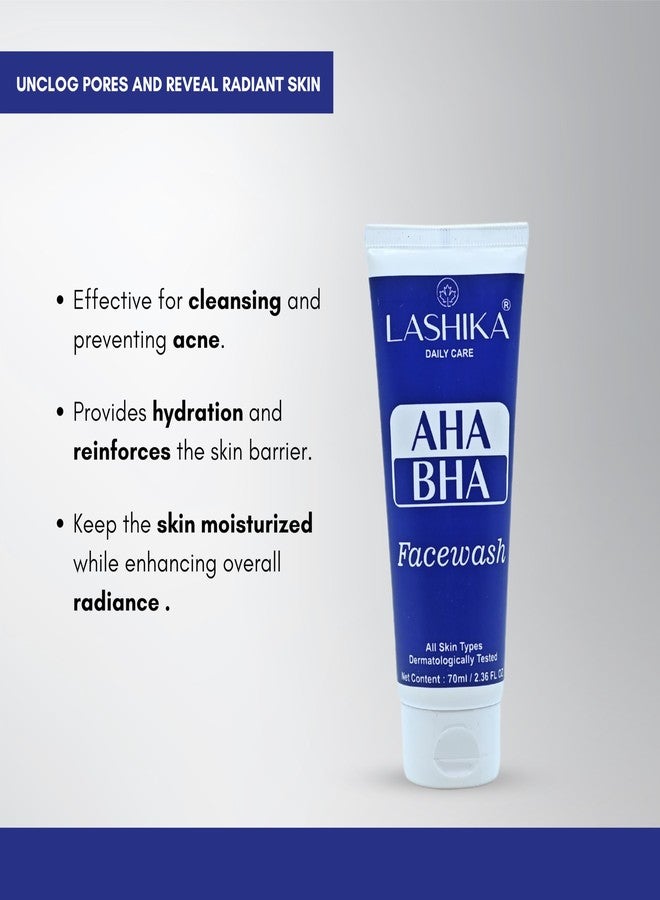 LASHIKA Daily Care AHA BHA Facewash | With Goodness of Glycolic Acid, Salicylic Acid & Licorice Extract | Provides Hydration & Reinforces | All Skin Type - 70ML - Image 4