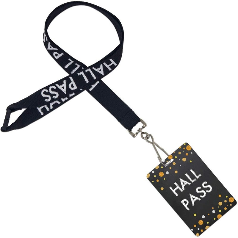Ceiba Tree Chalkboard Hall Pass Lanyards â€“ Set of 6 (Hall, Office, Library, Nurse, Boy & Girl) with Breakaway Buckle for Students, Teachers & Office Supplies - Image 2