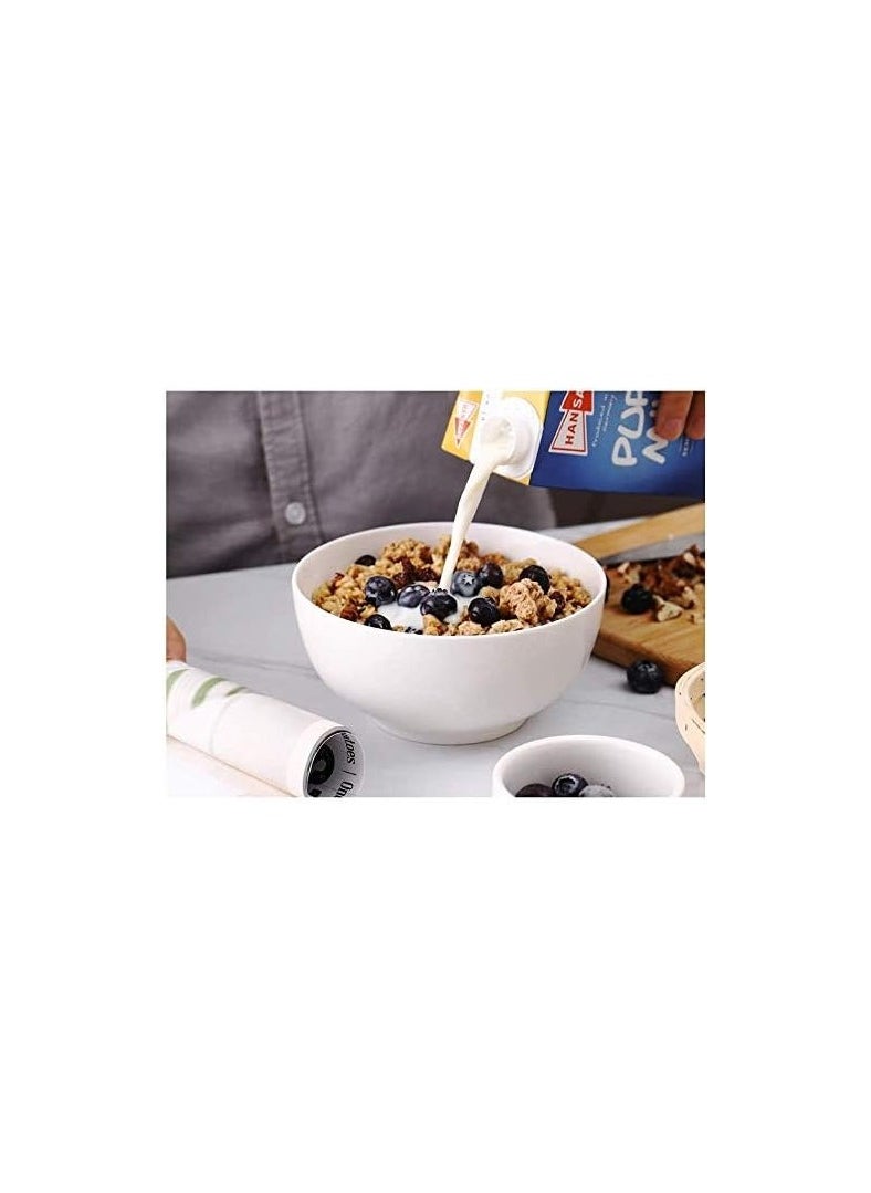 Generic - Soup and Cereal Bowls Porcelain Serving Salad Bowls White - Image 1