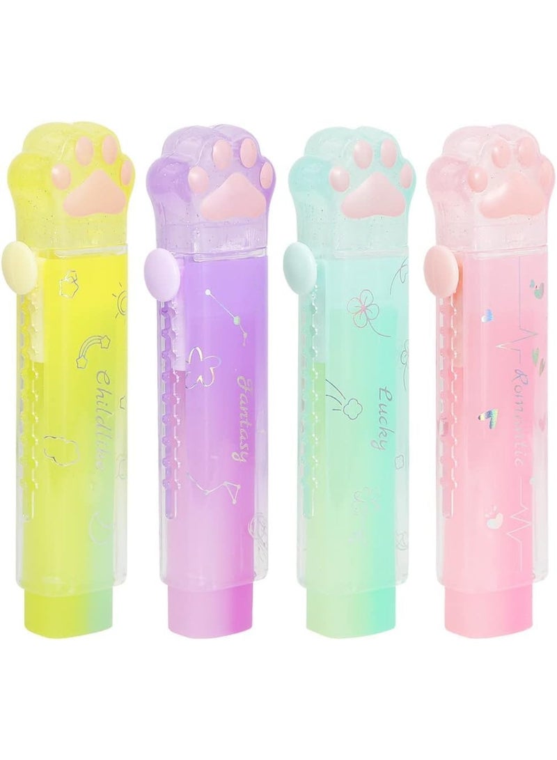 4 قطعة من المطاط مخلب القطط، طفل المطاط الشديد، التدرج المطاط، لطيف المطاط، مدرسة مكتب الطلاب دفع سحب المطاط - Image 1