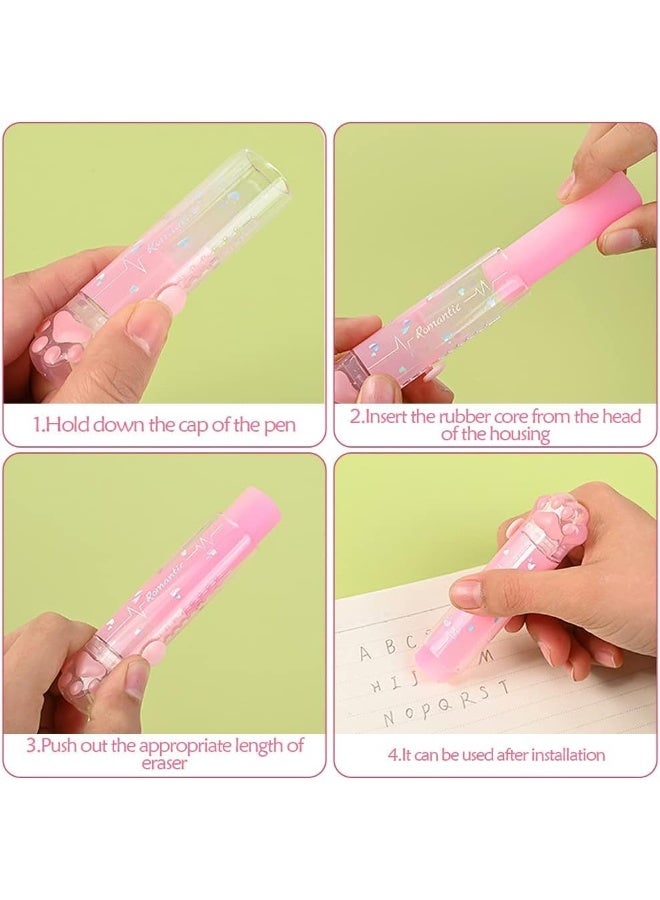 4 قطعة من المطاط مخلب القطط، طفل المطاط الشديد، التدرج المطاط، لطيف المطاط، مدرسة مكتب الطلاب دفع سحب المطاط - Image 5