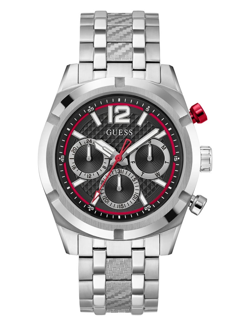 GUESS Mens Silver Tone Multi-function Watch - GW0714G1 - Image 1
