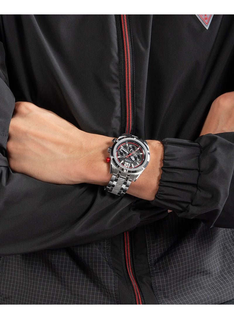 GUESS Mens Silver Tone Multi-function Watch - GW0714G1 - Image 5