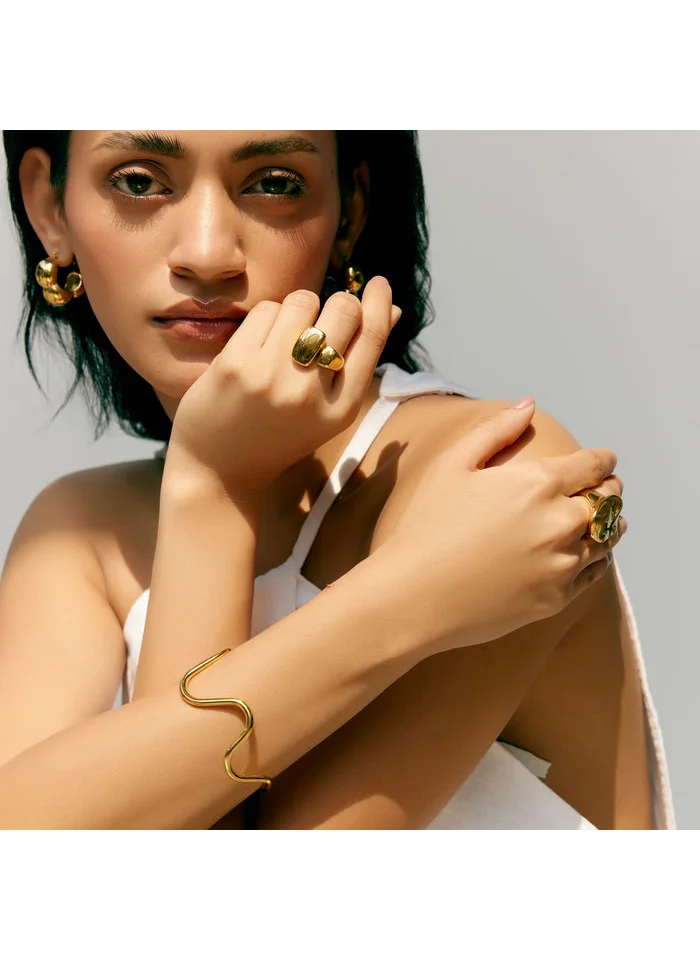 noya 18K Gold Plated Yemaya Bangle Bracelet