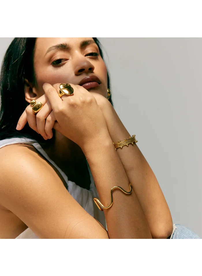 noya 18K Gold Plated Yemaya Bangle Bracelet
