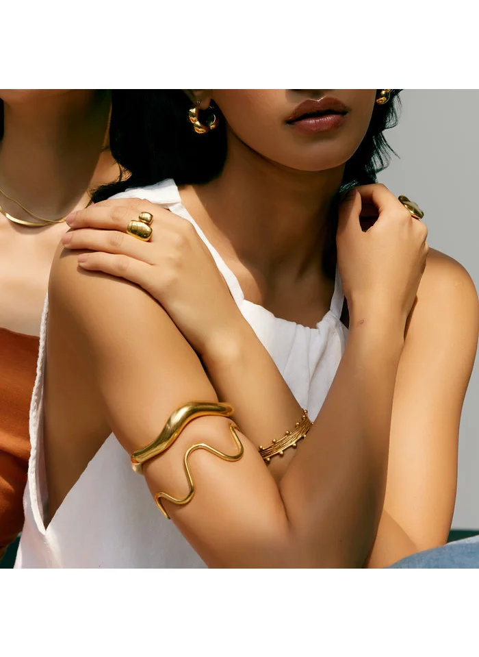 noya 18K Gold Plated Yemaya Bangle Bracelet