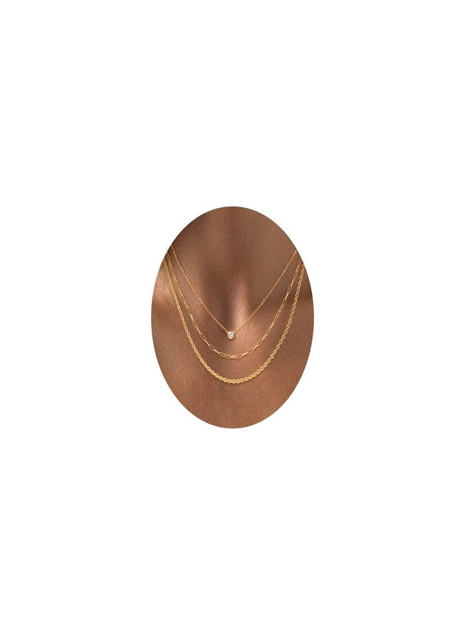 CHESKY Gold Layered Necklaces for Women, 14K Dainty Gold Chain Necklace Women Trendy Cuban Link Paperclip Chain Toggle Clasp Necklace Fashion Chunky Jewelry for Women, Brass, No Gemstone - Image 1