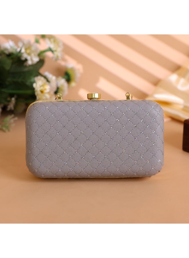 Clutch Purse for Women, Soft & Lightweight Evening Clutch for Weddings, Proms, Cocktail Sequins Grey - Image 2