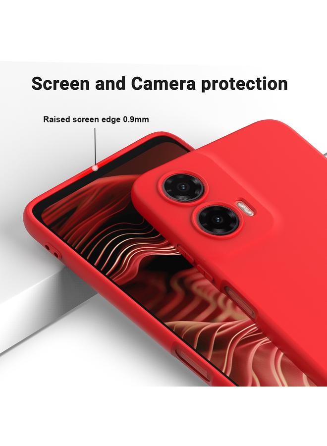 اس-توب جراب لهاتف Motorola Moto G35، جراب هاتف مقاوم للصدمات من السيليكون السائل بلون نقي - Image 4