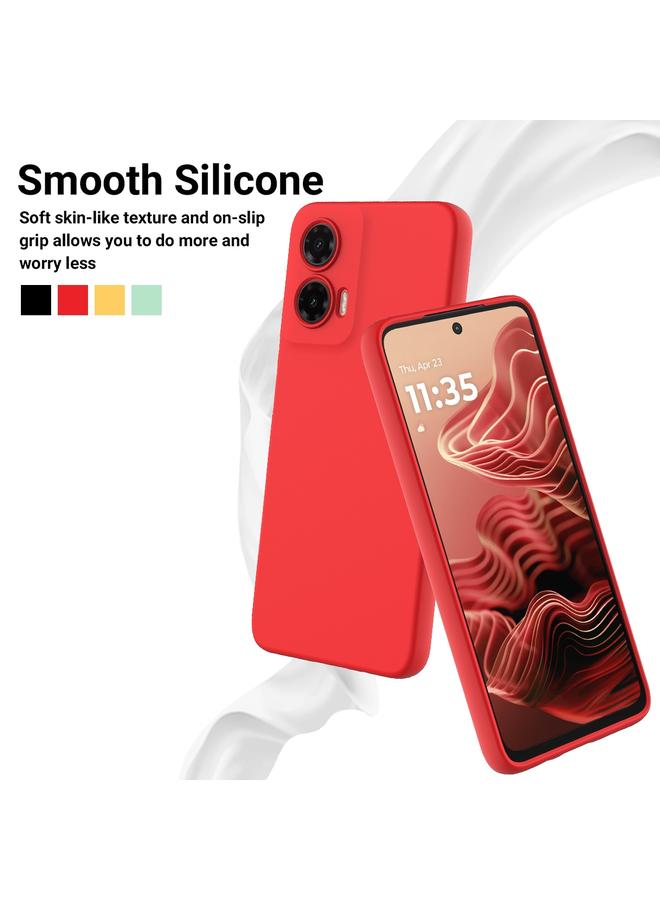 اس-توب جراب لهاتف Motorola Moto G35، جراب هاتف مقاوم للصدمات من السيليكون السائل بلون نقي - Image 3