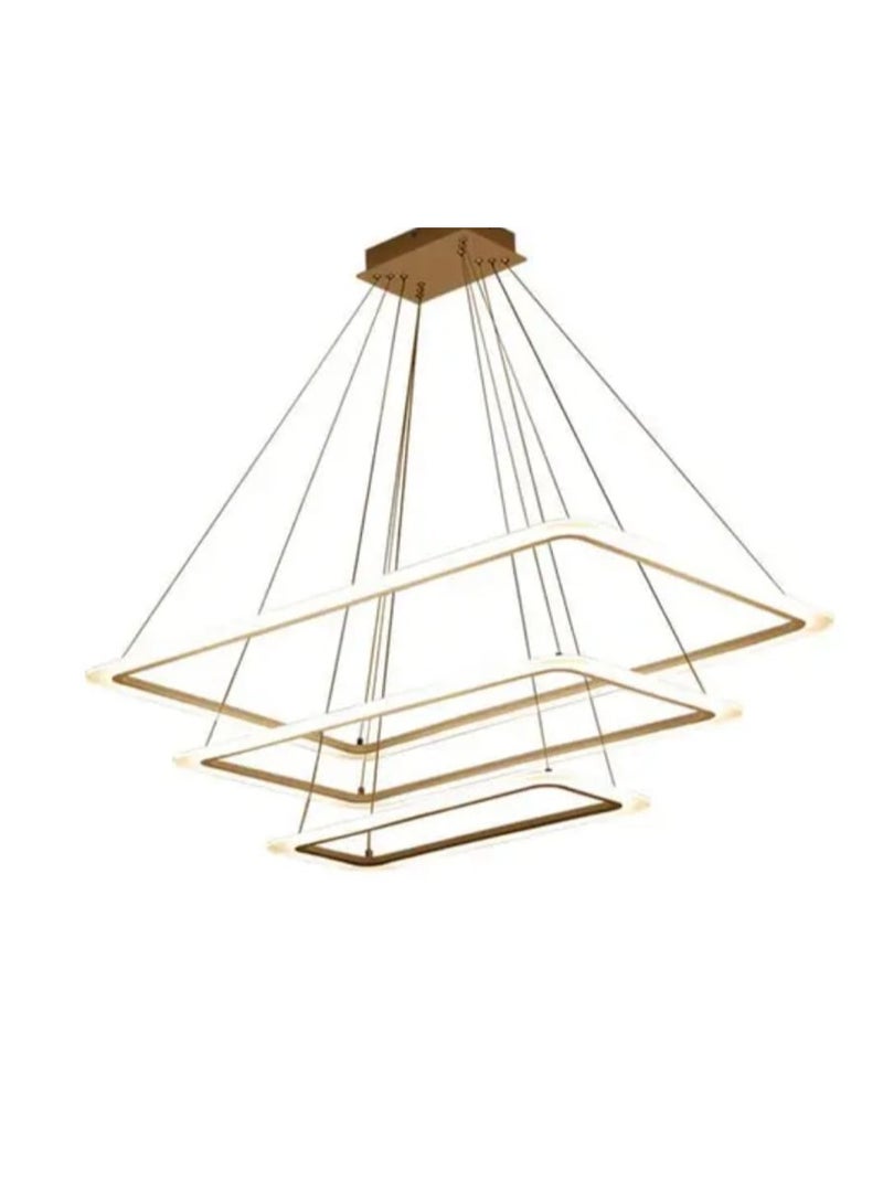 Modern Chandelier With Square Rings 