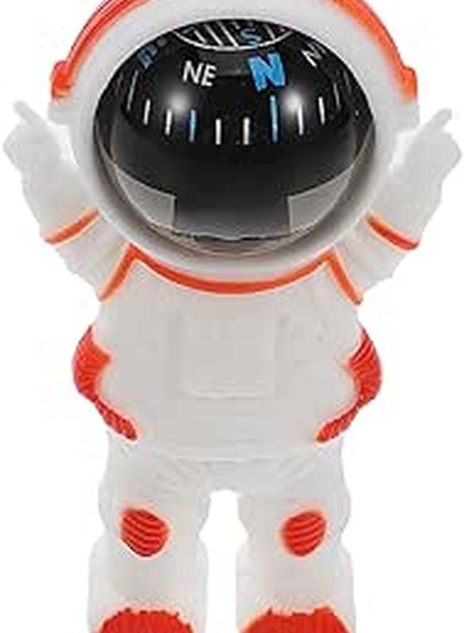 Orange Mini Astronaut Car Dashboard Compass Portable Navigation Tool Vehicle Interior Accessories - Image 1