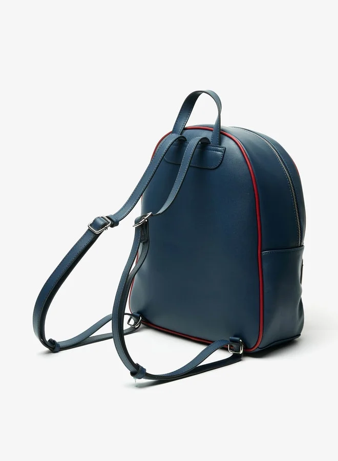 Lee Cooper Panelled Backpack with Adjustable Straps and Zip Closure