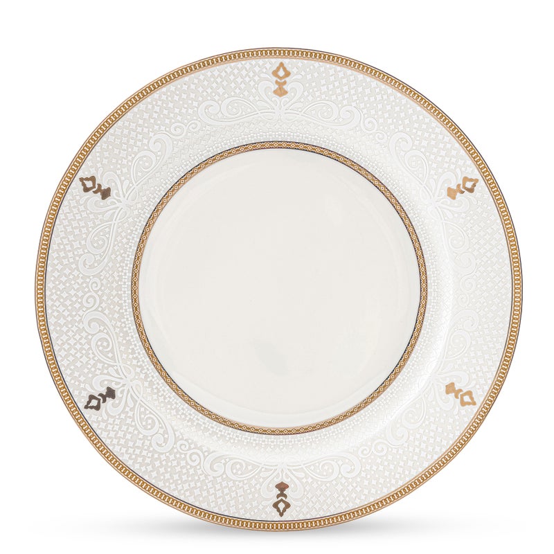 Shallow ZAYA New Bone China Dinner Plate 26.7 cm  Elegant White Plate for Main Courses, Premium Tableware for Daily Use, Brunch, Ramadan, Eid, Diwali & Gifting - Image 1