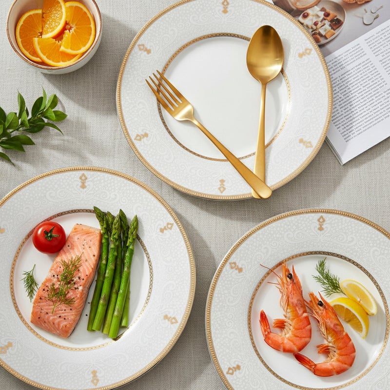 Shallow ZAYA New Bone China Dinner Plate 26.7 cm  Elegant White Plate for Main Courses, Premium Tableware for Daily Use, Brunch, Ramadan, Eid, Diwali & Gifting - Image 5