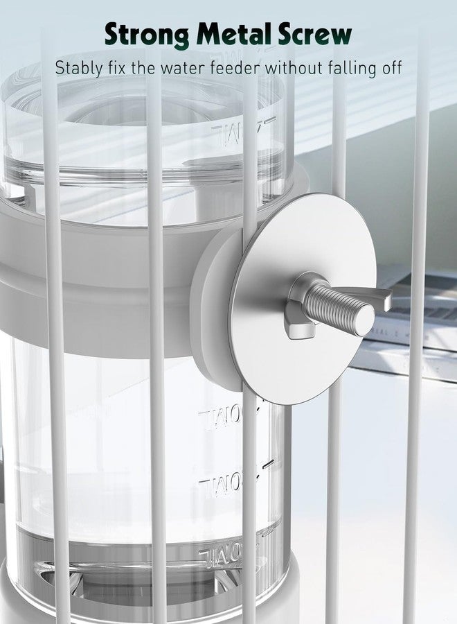 Pawfly Bird Water Dispenser, Automatic Water Feeder, Plastic Cage Water Dispenser, White Parrot Waterer for Small Parakeet Cockatiel Budgie Lovebirds (Not Fit for Food Feeding) - Image 3