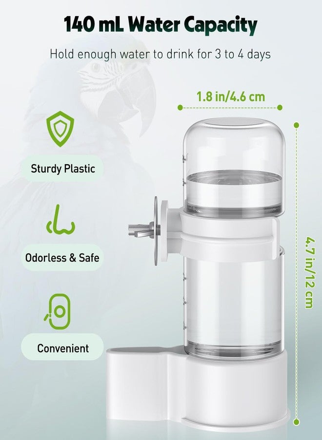 Pawfly Bird Water Dispenser, Automatic Water Feeder, Plastic Cage Water Dispenser, White Parrot Waterer for Small Parakeet Cockatiel Budgie Lovebirds (Not Fit for Food Feeding) - Image 2