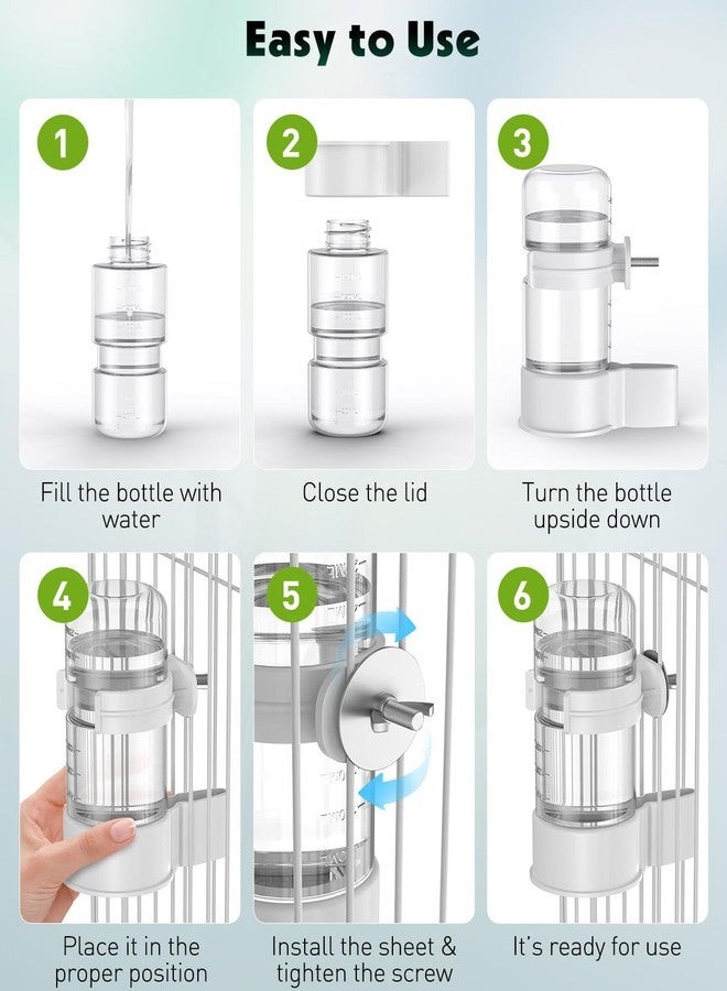 Pawfly Bird Water Dispenser, Automatic Water Feeder, Plastic Cage Water Dispenser, White Parrot Waterer for Small Parakeet Cockatiel Budgie Lovebirds (Not Fit for Food Feeding) - Image 4