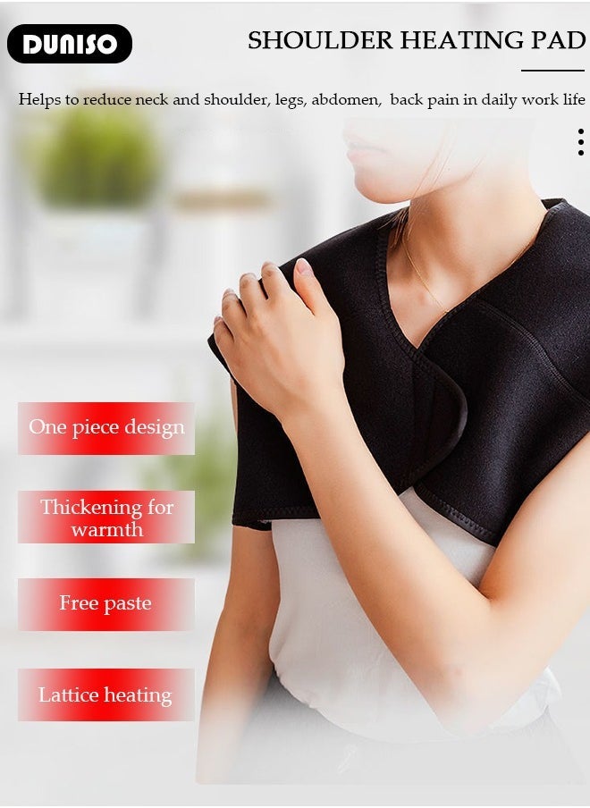Arabest Heated Shoulder Support Braces Thermal Shoulder Protection Shoulder Pads Double Shoulder Sleeveless Jacket Protector for Men Women Injury Recovery Compression Arthritis Chronic Pain Relief  - Image 2