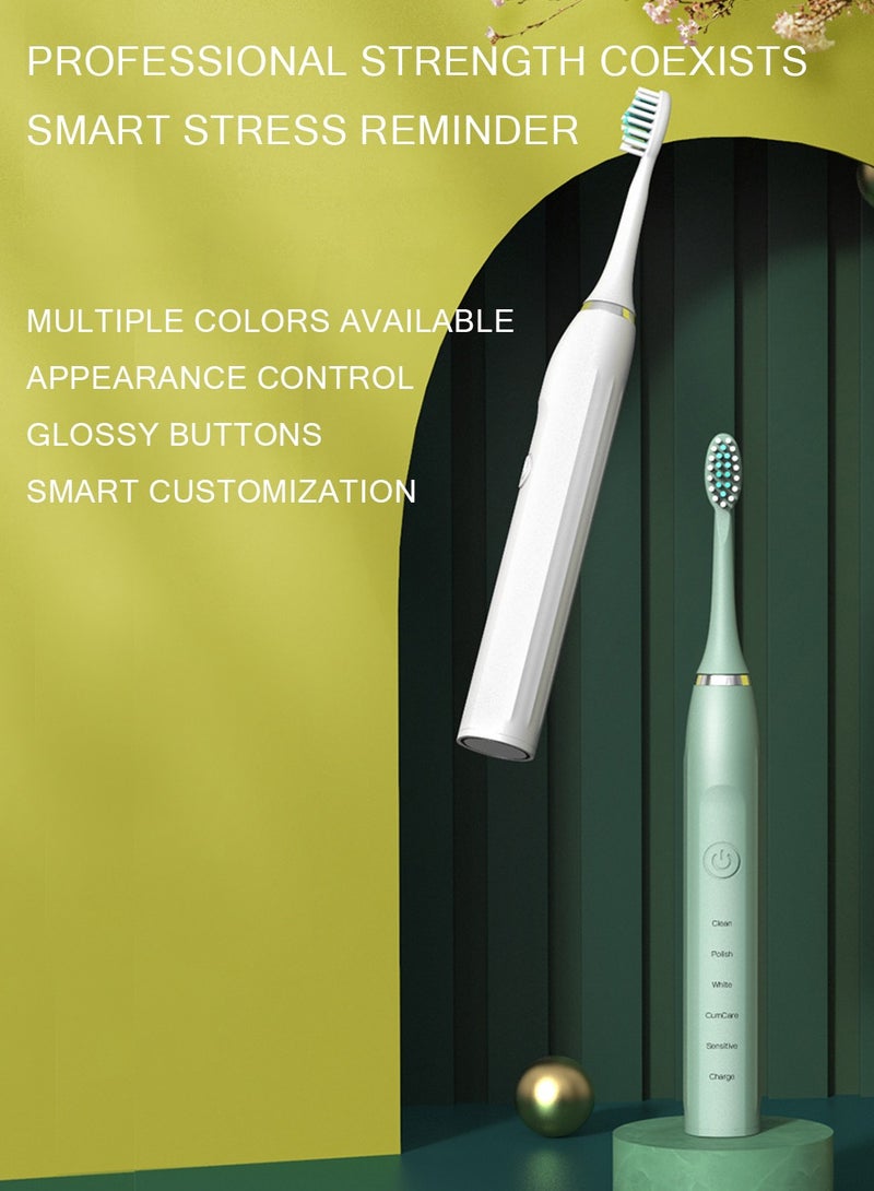 Arabest Sonic Electric Toothbrush for Adults Timer Teeth Ultrasonic Automatic Vibrator Whitening Ipx7 Waterproof 4 Brush Head Usb Type - Image 3
