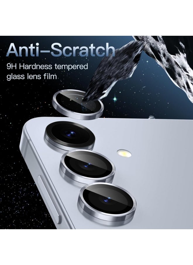 BORTONY Samsung Galaxy S25 5G Camera Lens Protector 9H Tempered Glass Metal Individual Ring Cover Easy Installation For Samsung Galaxy S25 6.2-inch  - Image 3