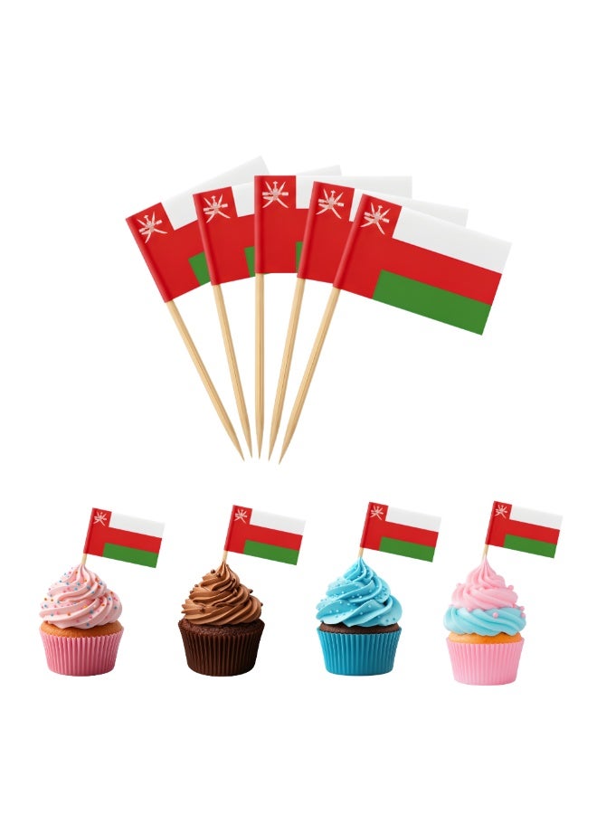 برينت شوب فور مي 100 قطعة من أغطية الكيك - أغطية للكب كيك على الوجهين - مثالية للحفلات - تزيين الحلويات الخاصة بك - أعواد أسنان لتزيين الكيك للاحتفال باليوم الوطني - Image 1