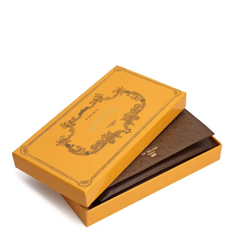 Da Milano Walnut Classic Flap Over Continental Wallet for Women | Best Price UAE