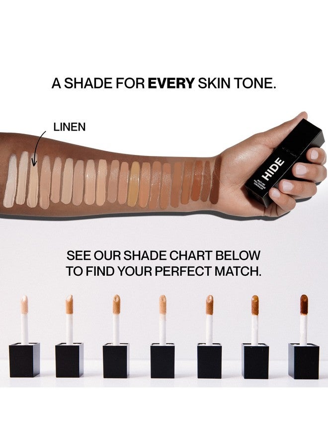 HIDE Liquid Concealer, Medium to Full Coverage Concealer for Blemishes, Under Eye Dark Circles & Scars, Oil Free Concealer, Linen (See Shade Finder), 0.5 fl oz - Image 2