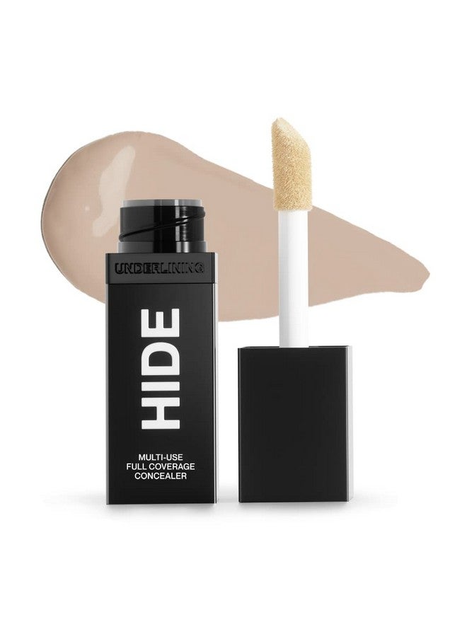 HIDE Liquid Concealer, Medium to Full Coverage Concealer for Blemishes, Under Eye Dark Circles & Scars, Oil Free Concealer, Linen (See Shade Finder), 0.5 fl oz - Image 1