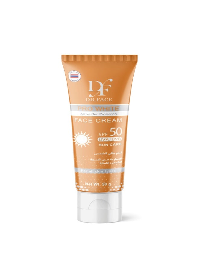 Dr. Face Pro White Sunscreen Cream SPF 50+ 50g