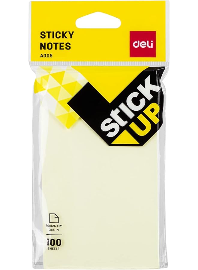Deli Notes 100 Sheets Yellow - Image 1