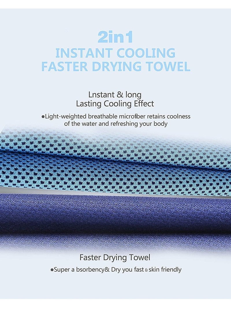 Generic Cool Towel 4-Pack, Ice Towel, Microfiber Towel, Soft and Breathable Cool Towel, Suitable for Yoga, Sports, Gym, Workout, Camping, Fitness, Running, Workout, etc  - Image 3