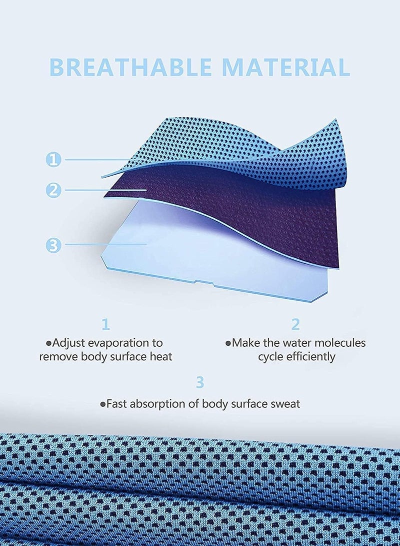 Generic Cool Towel 4-Pack, Ice Towel, Microfiber Towel, Soft and Breathable Cool Towel, Suitable for Yoga, Sports, Gym, Workout, Camping, Fitness, Running, Workout, etc  - Image 4