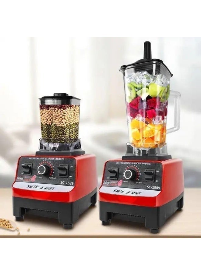 اوشان باور خلاط متعدد الوظائف من أوشن باور، 1200 واط، SC-1589، أحمر وأسود - Image 4