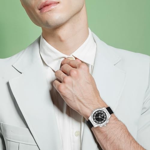 LORENZ Black Dial Analog Watch with Black Silicone Buckle Lock Strap | Watch for Men | MK-4090R - Image 4