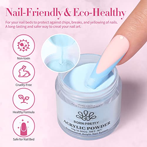 BORN PRETTY Acrylic Powder Set-24 Colors Acrylic Nail Powder Set Fall Winter Colors Pigmented Powders for Nail Extension Gift Home DIY & Salon No Lamp Needed - Image 4
