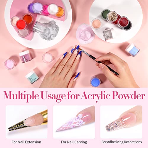 BORN PRETTY Acrylic Powder Set-24 Colors Acrylic Nail Powder Set Fall Winter Colors Pigmented Powders for Nail Extension Gift Home DIY & Salon No Lamp Needed - Image 3