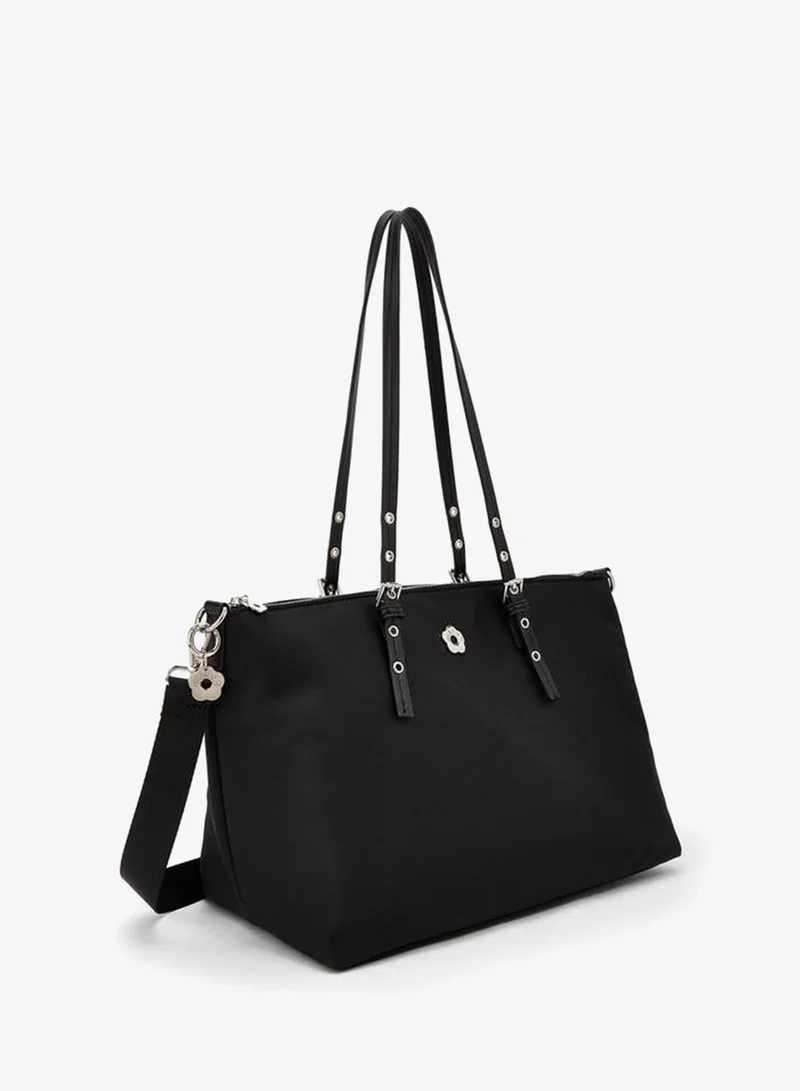 ميسي Solid Tote Bag With Zip Closure