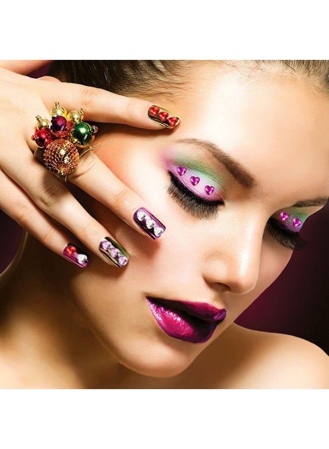 SourceTon S Heart Rhinestone Sticker, Sourceton Self Adhesive Heart Crystal Stickers Rhinestone Stickers, Heart Rhinestones For Diy Craft And Art Project - Image 4