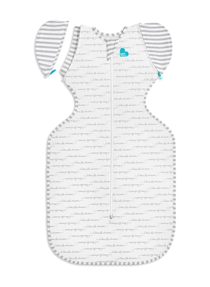 LOVE TO dream Baby Swaddle Transition Bag 1.5 TOG, 1.5T Stretch Cotton Fleece, Twigs Oatmeal Print, Large Size Sleep Sack, Cozy Wearable Blanket for Baby, Soft Breathable Fabric, Safe Comfortable Sleepware - Image 1