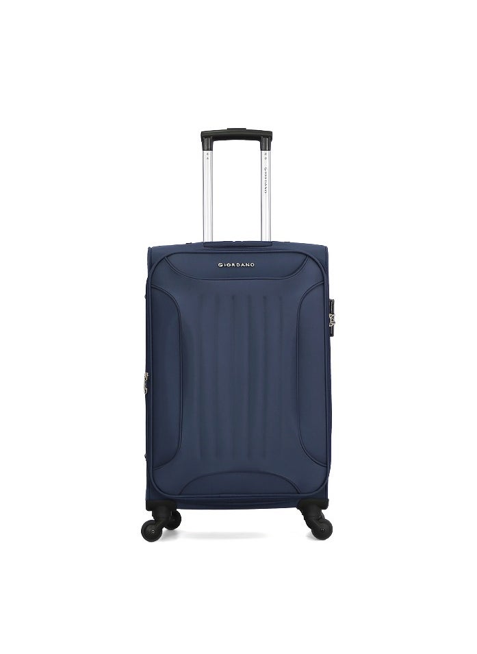 GIORDANO Giordano Softside Luggage Trolley Bag 3 PCS Set ,Blue (S-20,M-24,L-28 inch)  - Image 3