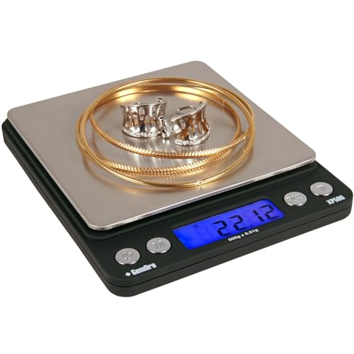 GemOro Platinum XP500 | Durable Precise Jewelers Countertop Portable Pocket Scale | Digital Precision Tool with Expert Professional Reading & Accuracy 500g x 0.01g Readability (Silver) - Image 1