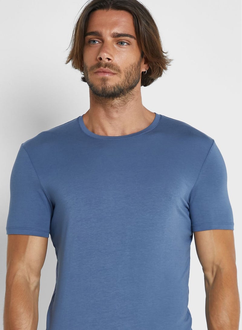 Marks & Spencer Essential Crew Neck T-Shirt - Image 3