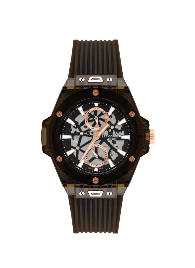 Lee Cooper Lee Cooper LC07975.051 Men Multi Function Display Watch & Silicone Strap Black