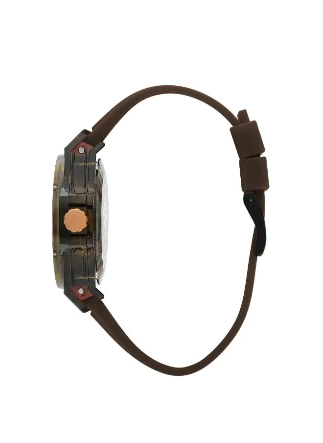 Lee Cooper Lee Cooper LC07975.051 Men Multi Function Display Watch & Silicone Strap Black