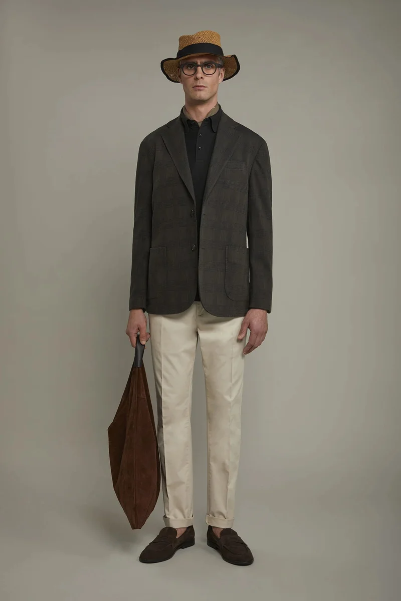 Men's chino trousers classic twill construction perfect fit - LT Beige