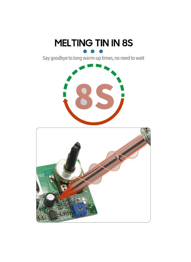 Generic - SI012 Intelligent OLED Electric Soldering Iron Sensitivity Adjustable Built-in Buzzer Suitable for T12 - Image 1