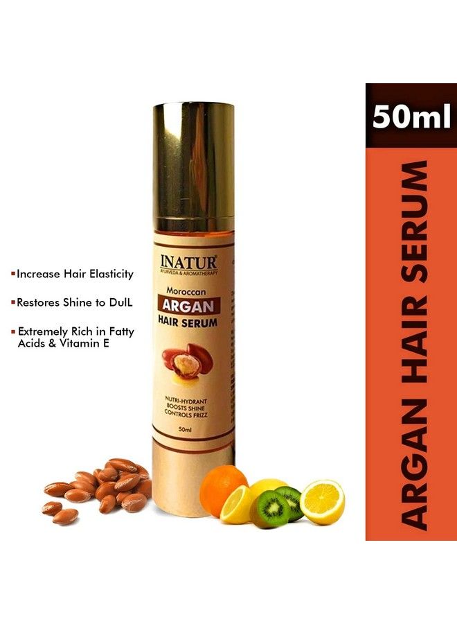 INATUR سيروم شعر الأركان؛ زيت الأركان المغربي؛ يعزز اللمعان؛ شعر خالي من التشابك والتجاعيد؛ لمعان ونعومة فورية؛ سيروم شعر للاستخدام المنتظم؛ 50 جرام - Image 5